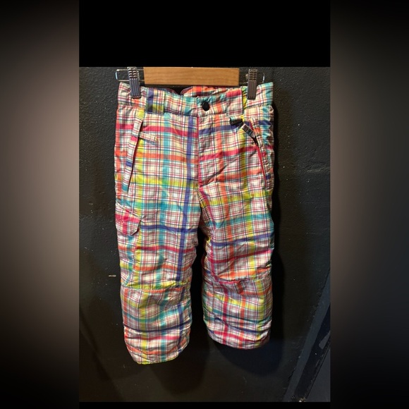 snow dragons Other - Girls Snow Dragons Colorful Plaid Cargo Snow Pants Size 6